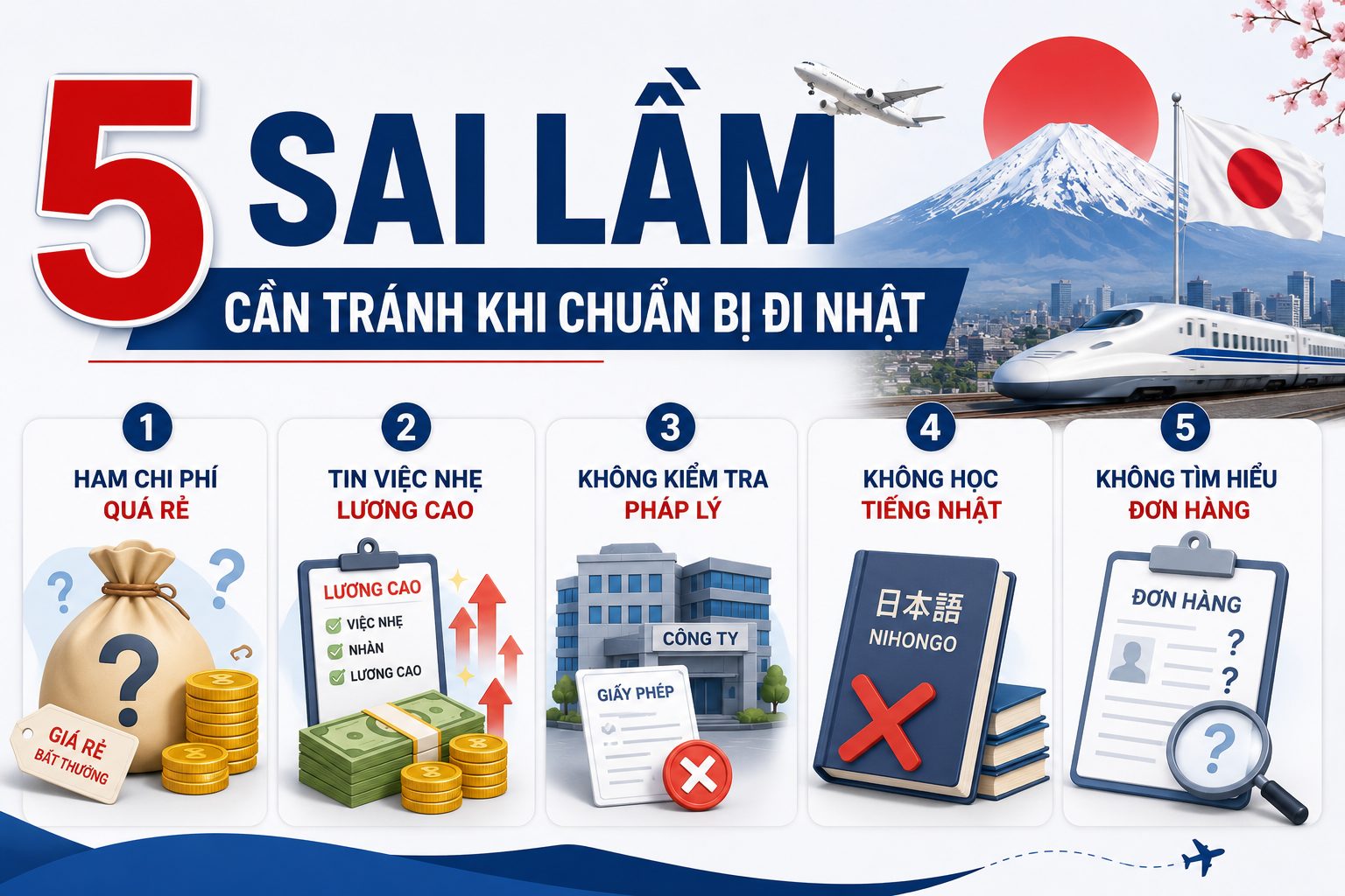 5 sai lầm cần tránh khi chuẩn bị đi Nhật